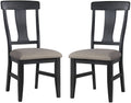 Splatback Side Chair Set of 2 Oiled Black D980582