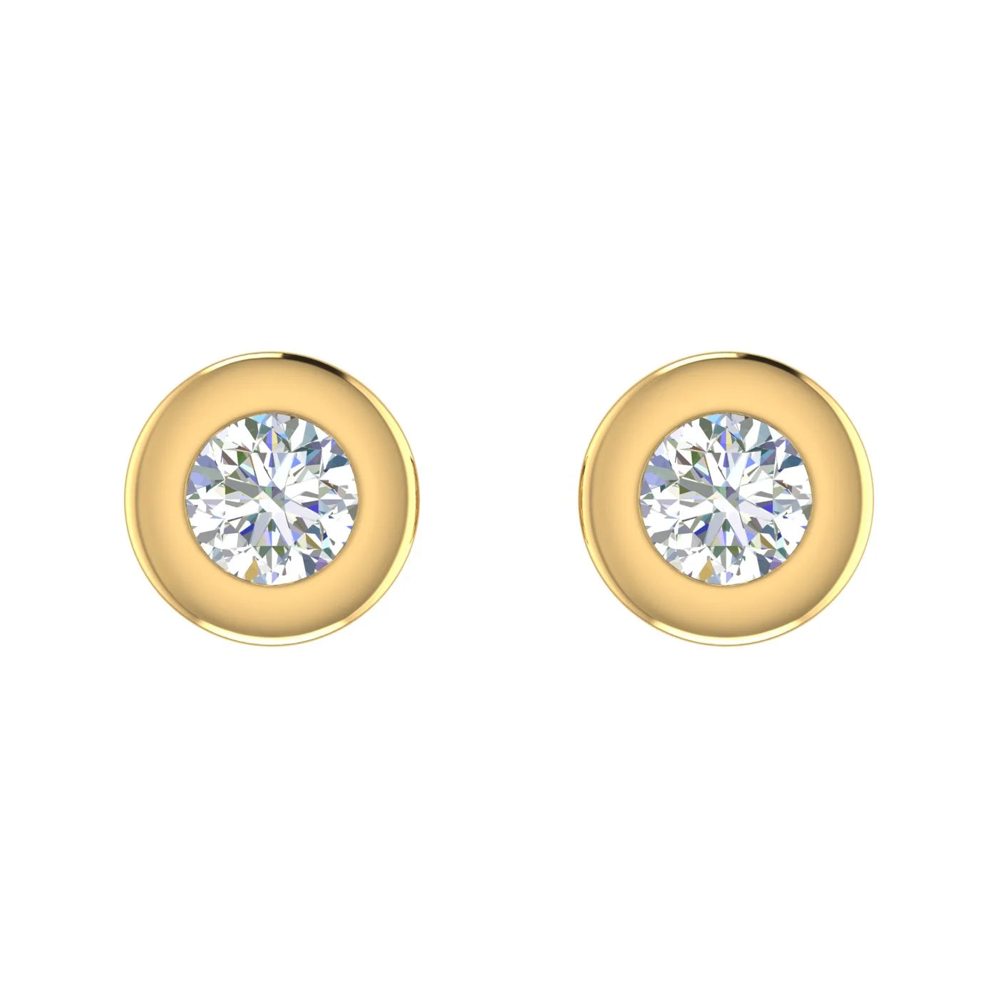 10K Yellow Gold Diamond Stud Earrings T59290