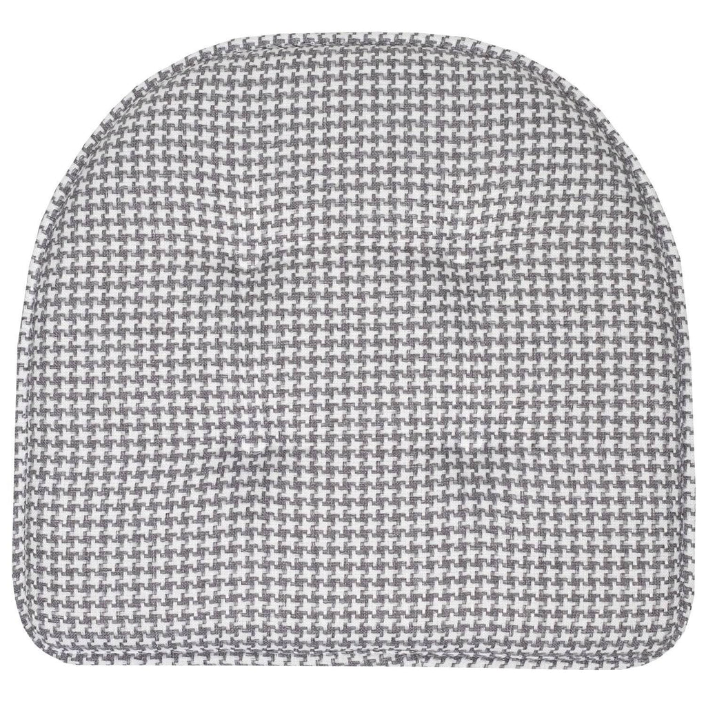 Red Houndstooth U-Shaped Memory Foam Chair Pad Set of 12 J8166