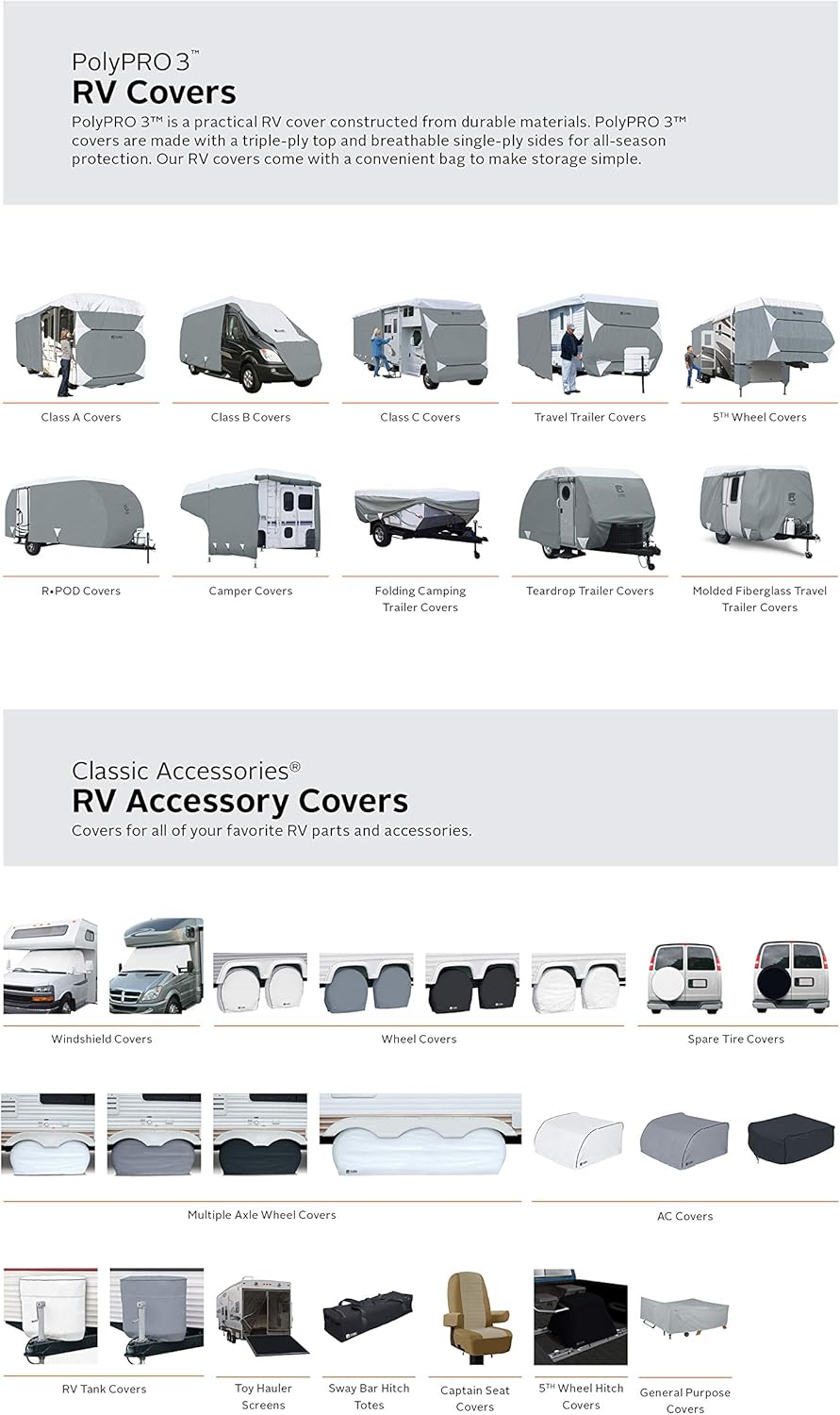 Travel Trailer Cover for 20' - 22' RVs L181300