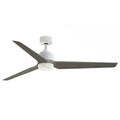 White Ceiling Fan with Weathered Wood Blades S81540