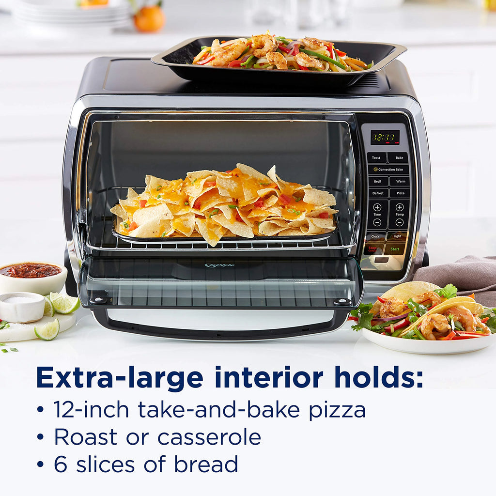 Digital Convection Toaster Oven, 6-Slice, Black/Polished Stainless C4852