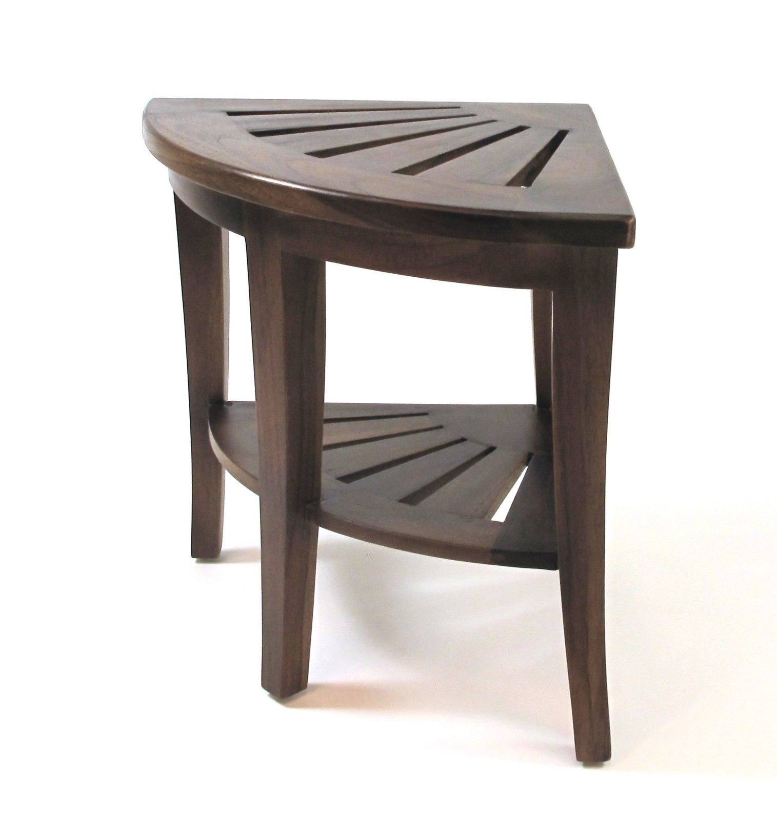 Teak Corner Shower Bench, Brown M78583