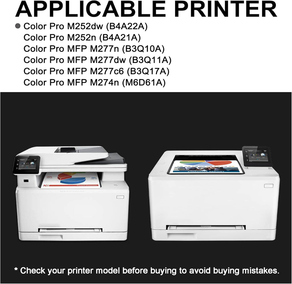 Cyan 201X CF401X Toner Cartridge Replacement for HP Color Pro M252dw M252n MFP M277n M277dw M274n Printer Pack of 2 F745460