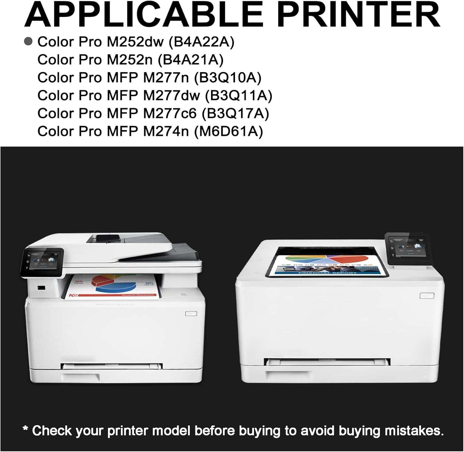 Cyan 201X CF401X Toner Cartridge Replacement for HP Color Pro M252dw M252n MFP M277n M277dw M274n Printer Pack of 2 F745460