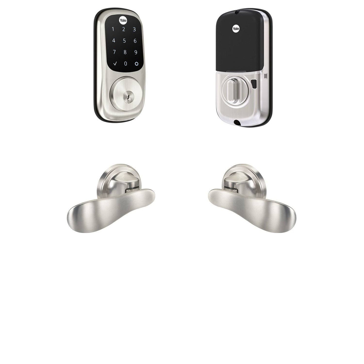 Z-Wave Plus Assure Lock Touchscreen Deadbolt with Passage Navis Paddles U9502