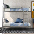 Twin Over Twin Standard Bunk Bed Frame Silver M313