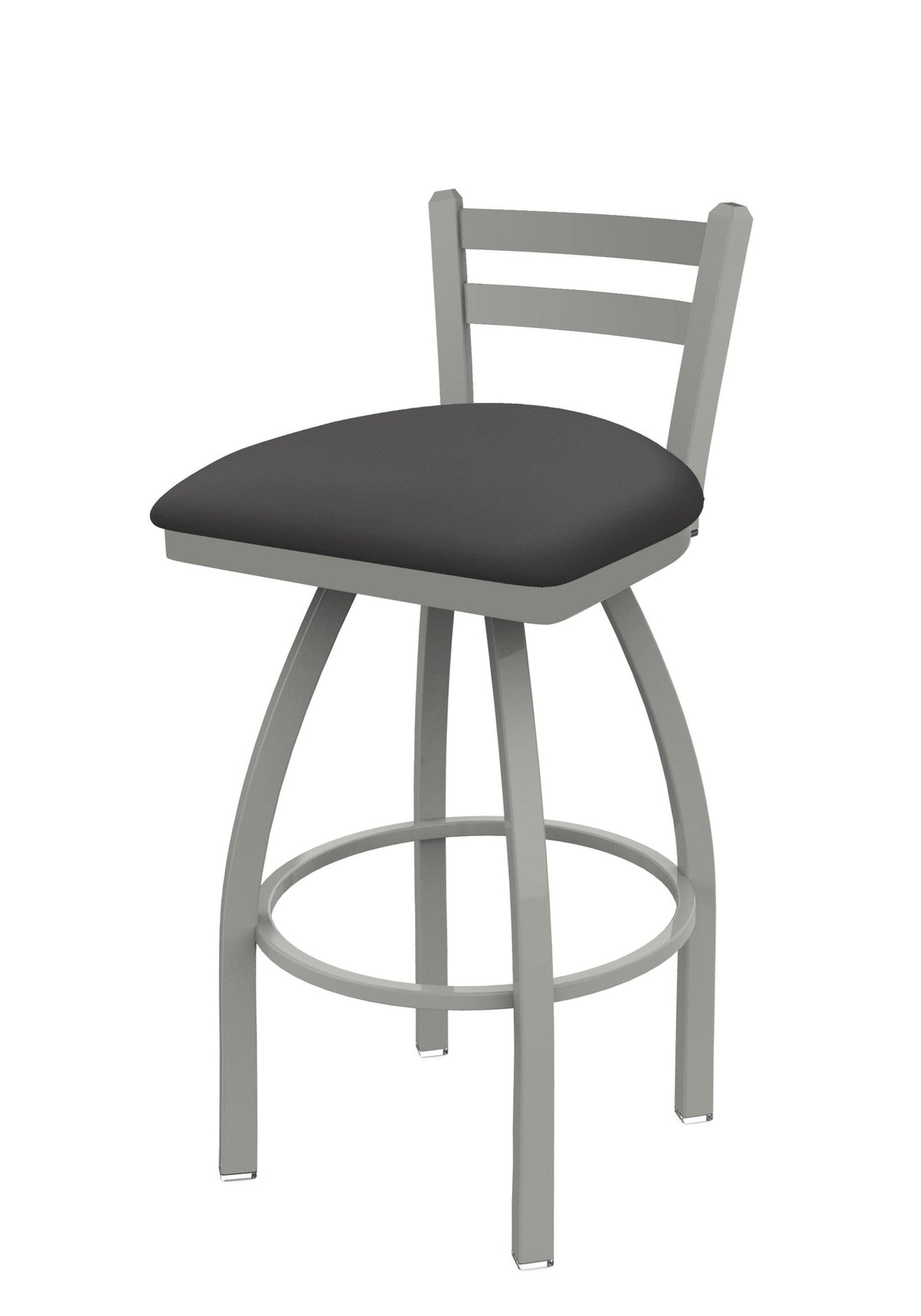 Low Back Swivel Bar Stool with Anodized Nickel Finish B7976