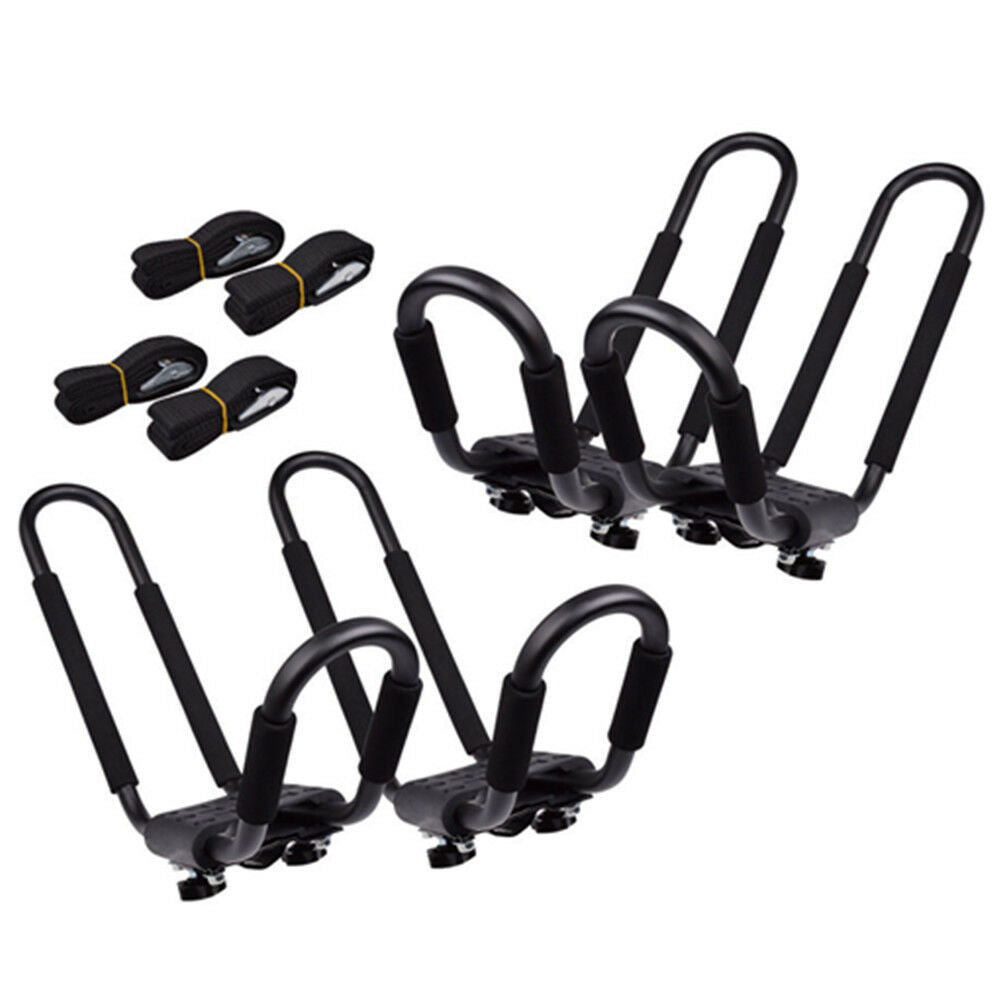 2 Pair Canoe Boat Kayak Roof Rack Carrier J Cross Bar T67204