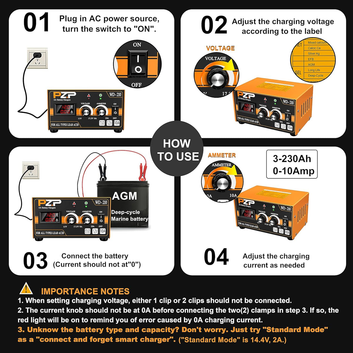 12v Automatic Battery Charger Maintainer W800