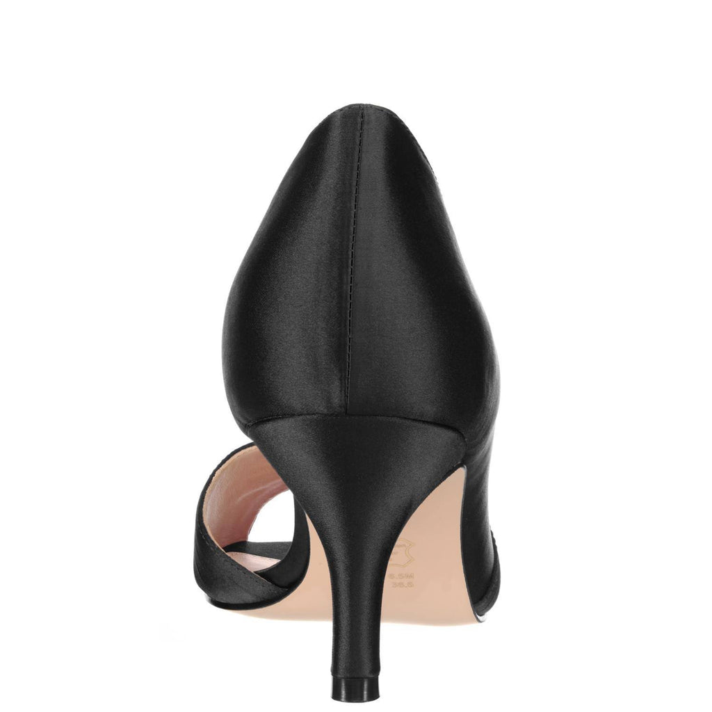 Silver Satin Pumps G4342