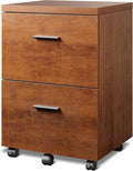 Walnut 2-Drawer Mobile Wood File Cabinet Z2746