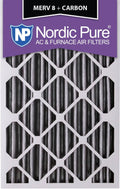 Pleated MERV 8 Plus Carbon AC Furnace Air Filters Qty 2 J632054
