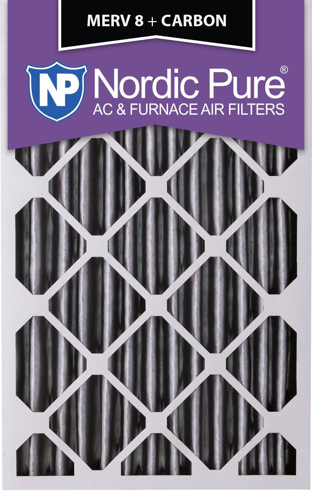 Pleated MERV 8 Plus Carbon AC Furnace Air Filters Qty 2 J632054