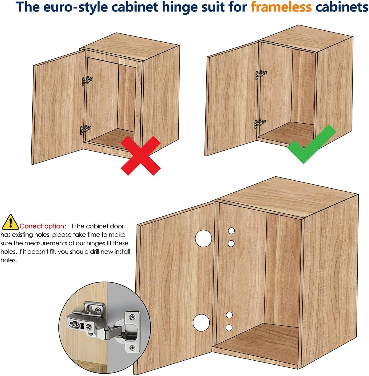 50 Pack 25 Pairs Soft Close Full Overlay Cabinet Door Hinges I728