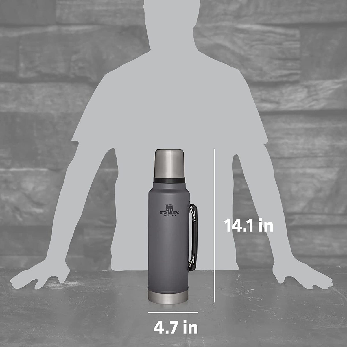 Charcoal 1.5 qt Insulated Bottle Q775784
