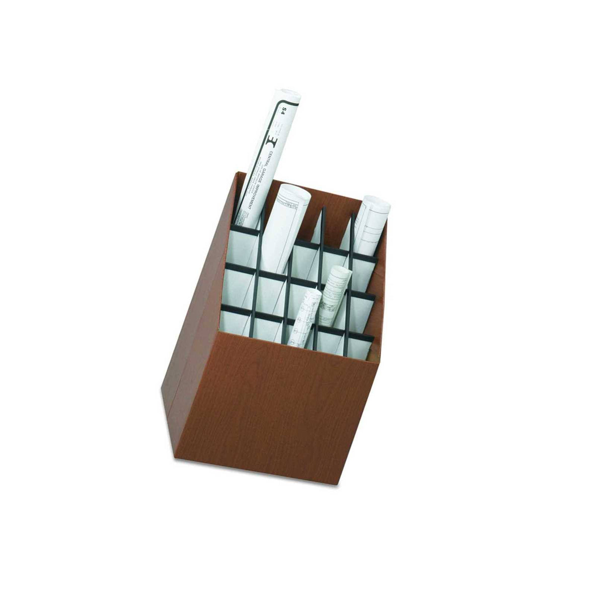 Walnut Vertical Roll File, 20 Compartment P520