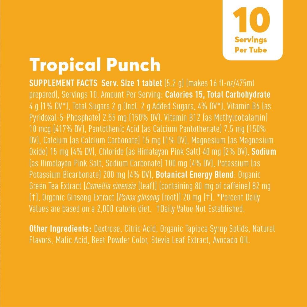 Tropical Punch Electrolyte Drink Tablets, 80 Count Pack of 2 U6040