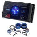 0 Gauge 100% Copper Amp Wire Kit with Dual Meter 50 Farad LED Capacitor O830