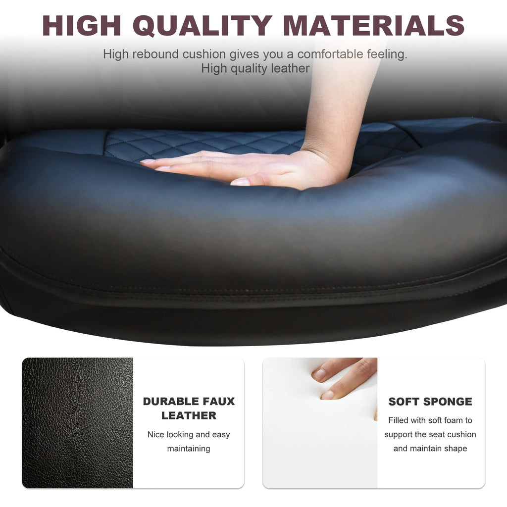 Heavy Duty High Back Ergonomic Leather Office Chair, Black F95383
