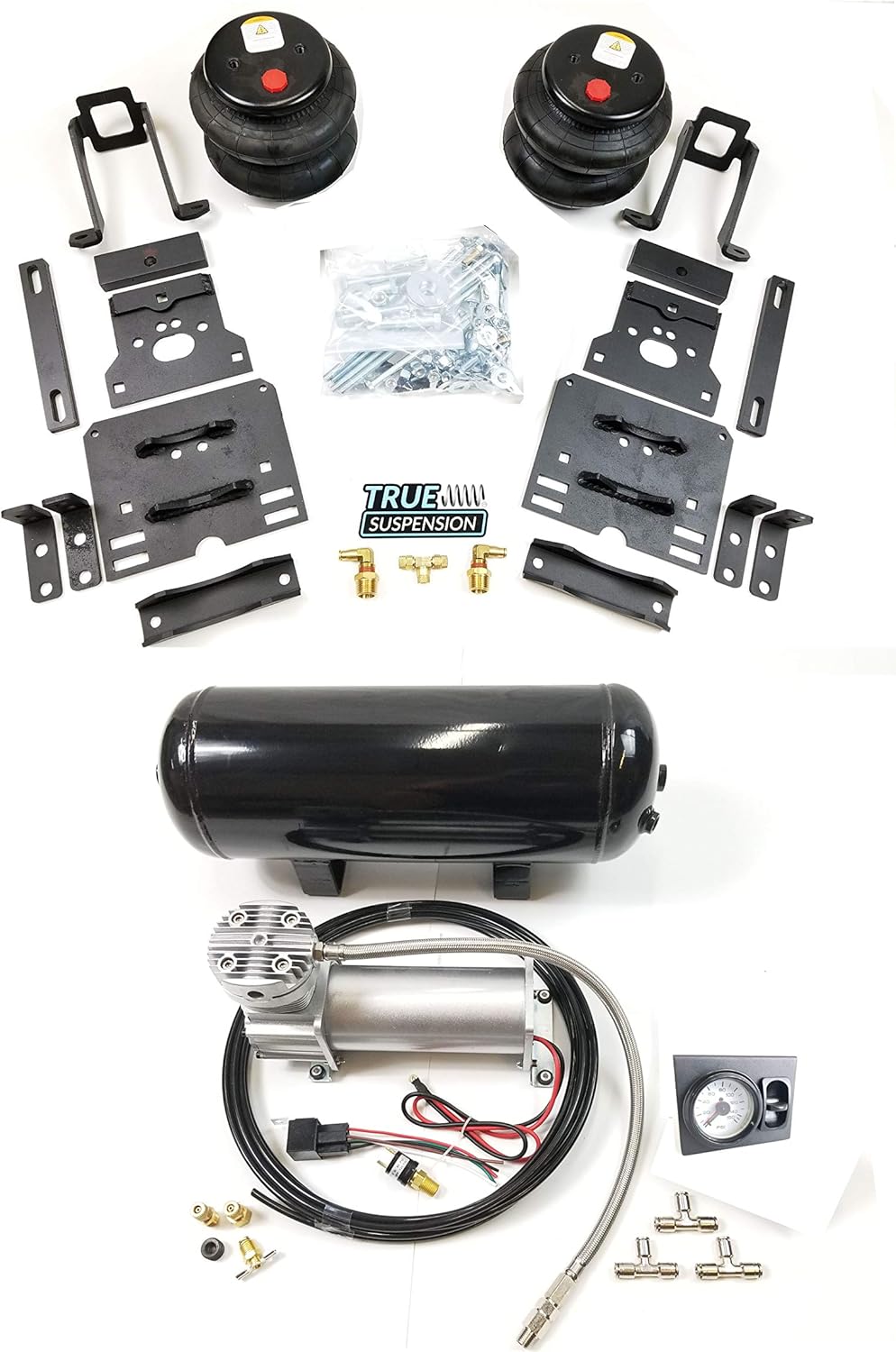 Towing Assist Helper Air Ride Suspension Kit for Ford F250 F350 Super Duty 05-10 Pickup Truck 4WD W612