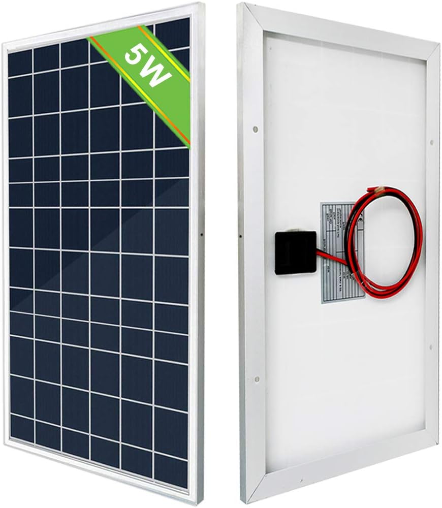 5W Solar Panel 12V PV Module Pack of 2 D514234