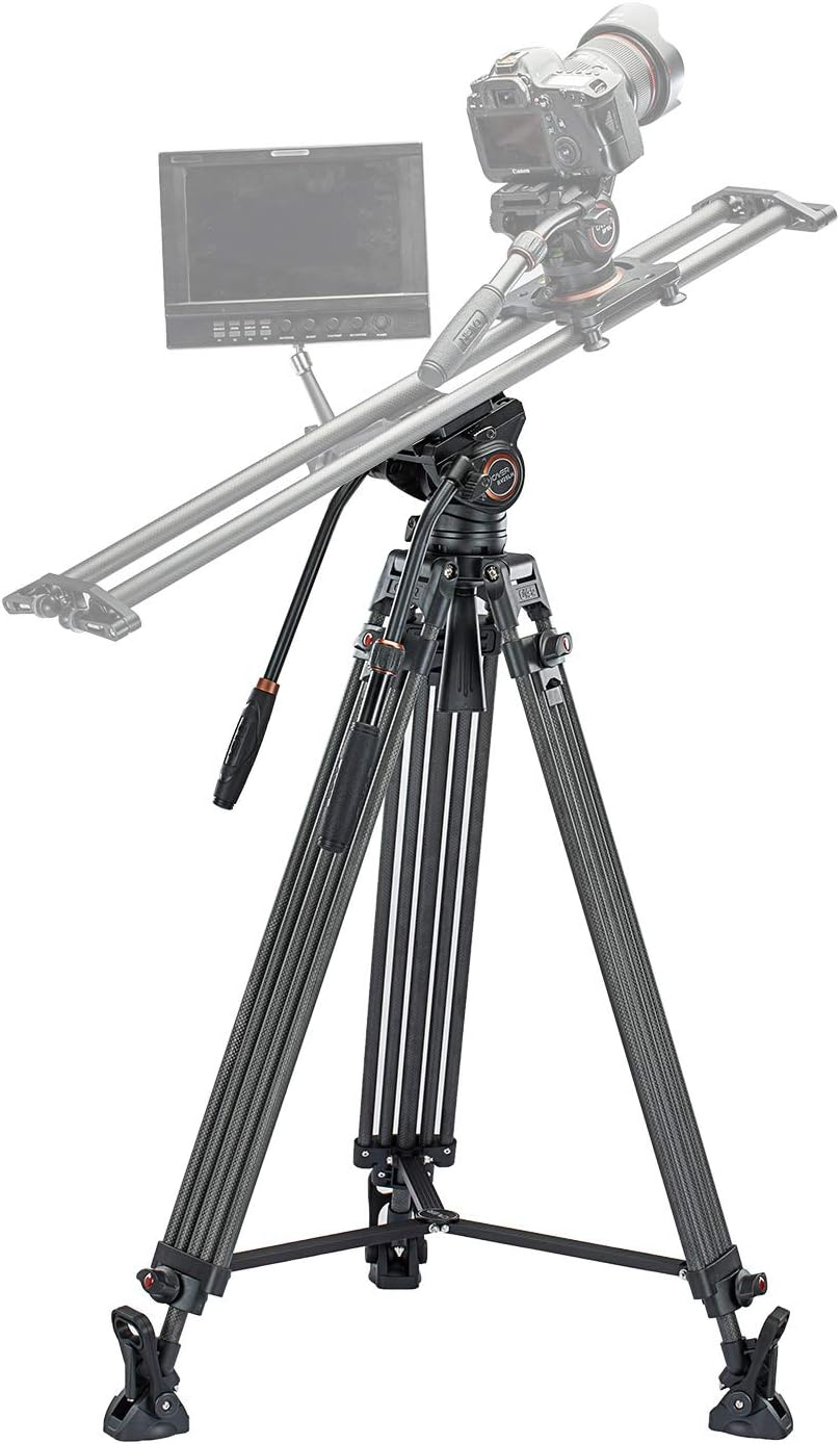 Carbon Fiber Video Tripod System with Fluid Drag Head E31285