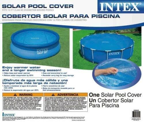 Steel Frame Above Ground Pool Ladder and 12 ft. Solar Pool Cover Tarp X360151