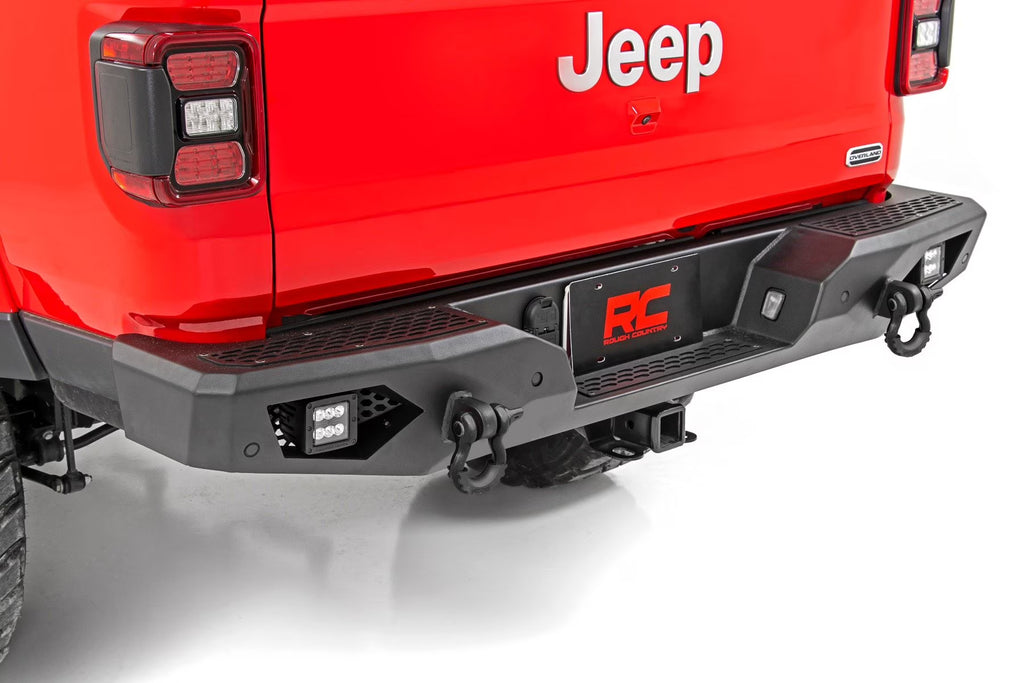 Heavy Duty Rear Bumper with LEDs Y3781