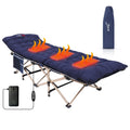 Navyblue Folding Cot with Mattress and Carry Bag G3121