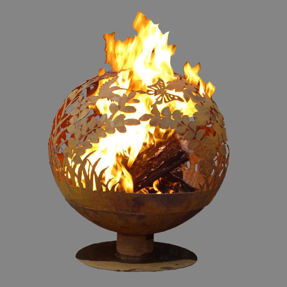 Silver Steel Wood Burning Fire Pit U2727