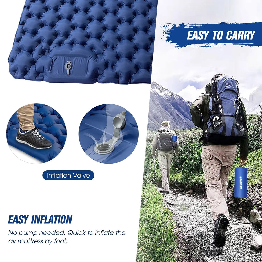 Backpacking Sleeping Pad with Air Pillow for 2 People Camping M3543