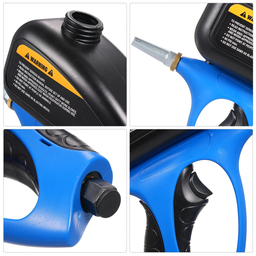 Sandblaster Handheld Pneumatic Sand Blast Machine Glass Tombstone Sprayer With Small Nozzle N178