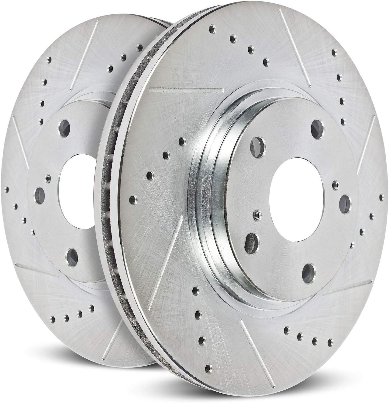 Front Evolution Drilled & Slotted Rotor Pair P32606