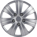 Matte Silver 7-Spoke 14 Inch Wheel Covers Set of 4 V400139