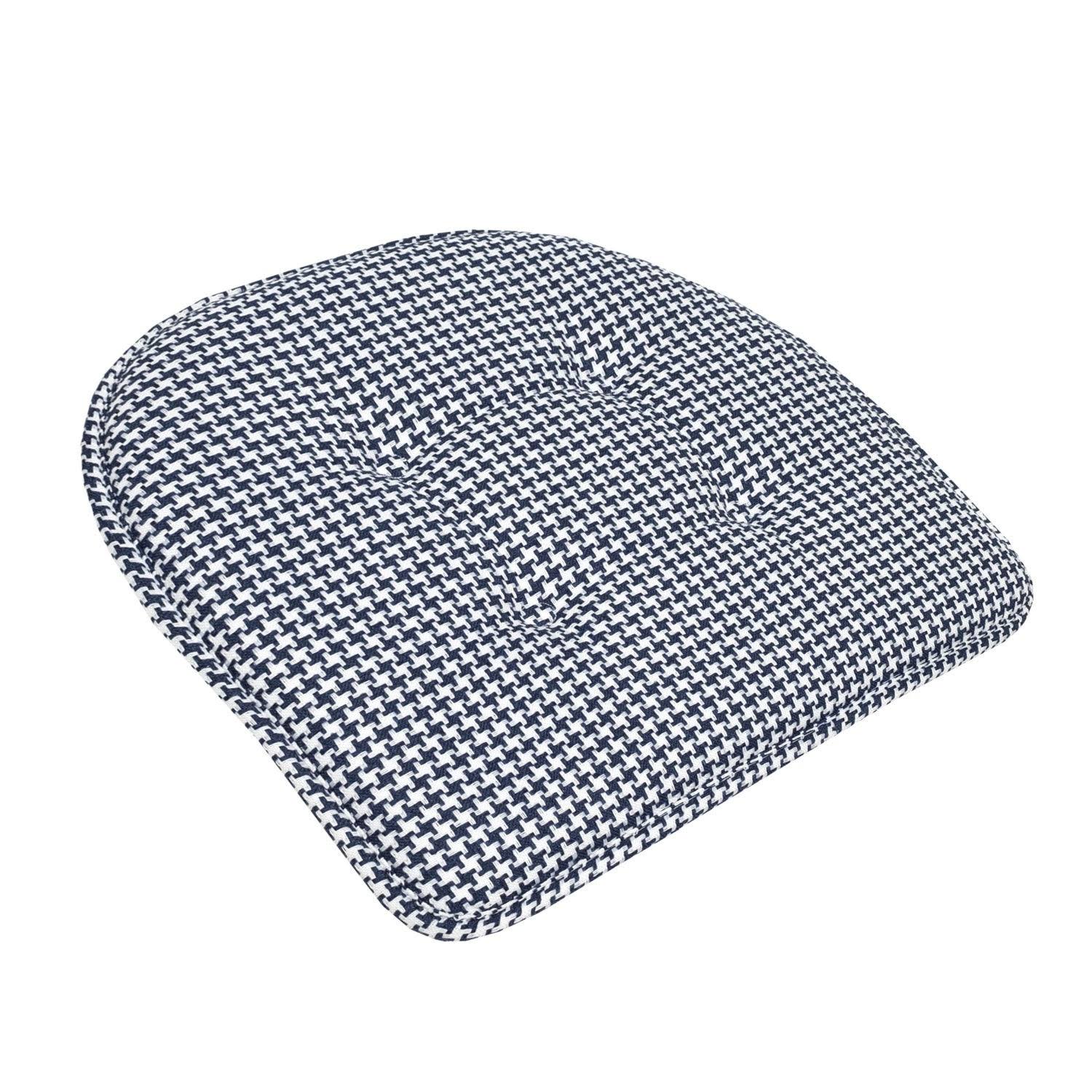 Red Houndstooth U-Shaped Memory Foam Chair Pad Set of 12 J8166