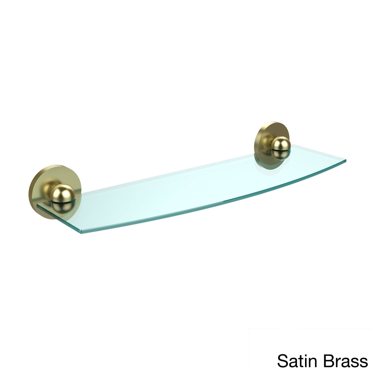 18 inch Glass Shelf Satin Chrome Y4521
