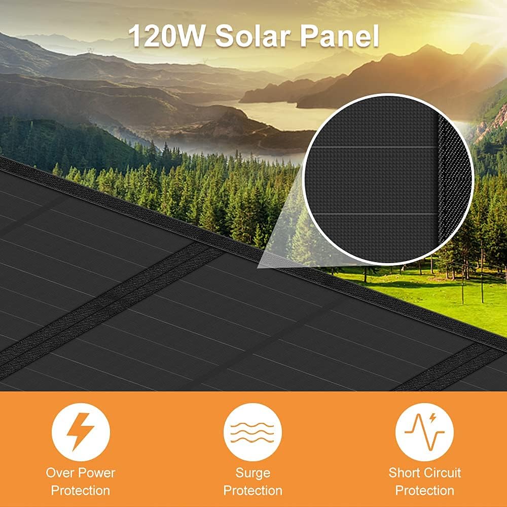 Portable Solar Panel 120W Foldable Charger with DC & USB Output V109511