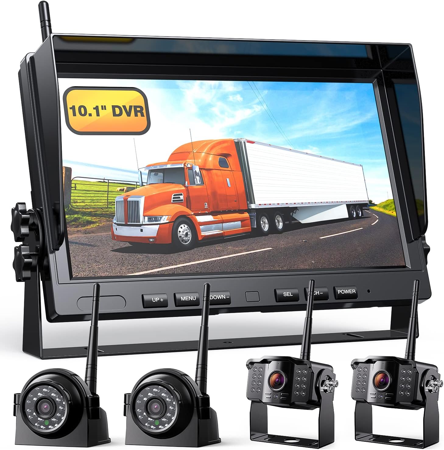 10 Wireless Backup Camera 1080P FHD Monitor Reversing Camera with IP69 Monitor System W3833