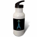 Blue Eiffel Tower Sports Water Bottle K268121