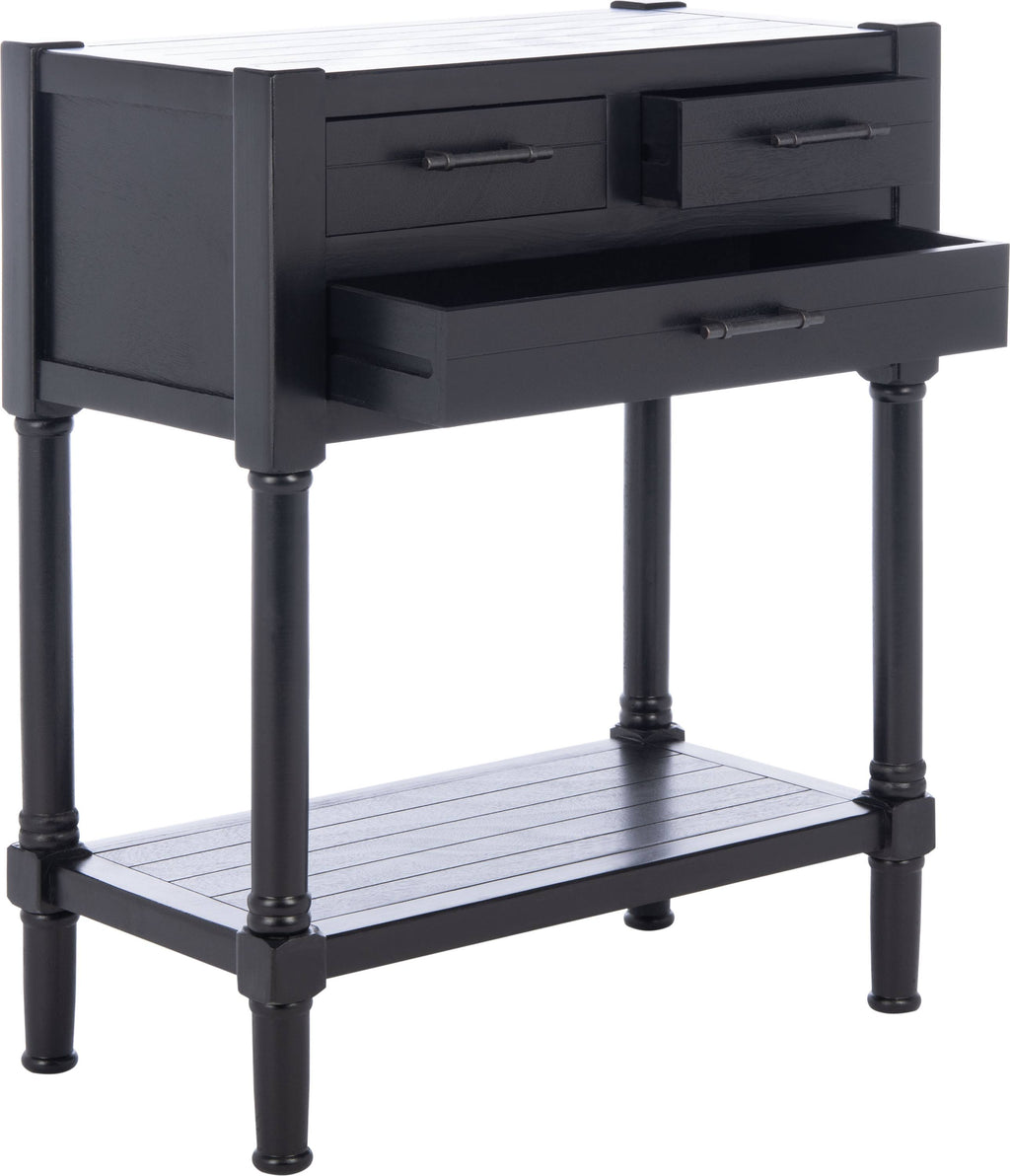 Black 3 Drawer Console Table X29384