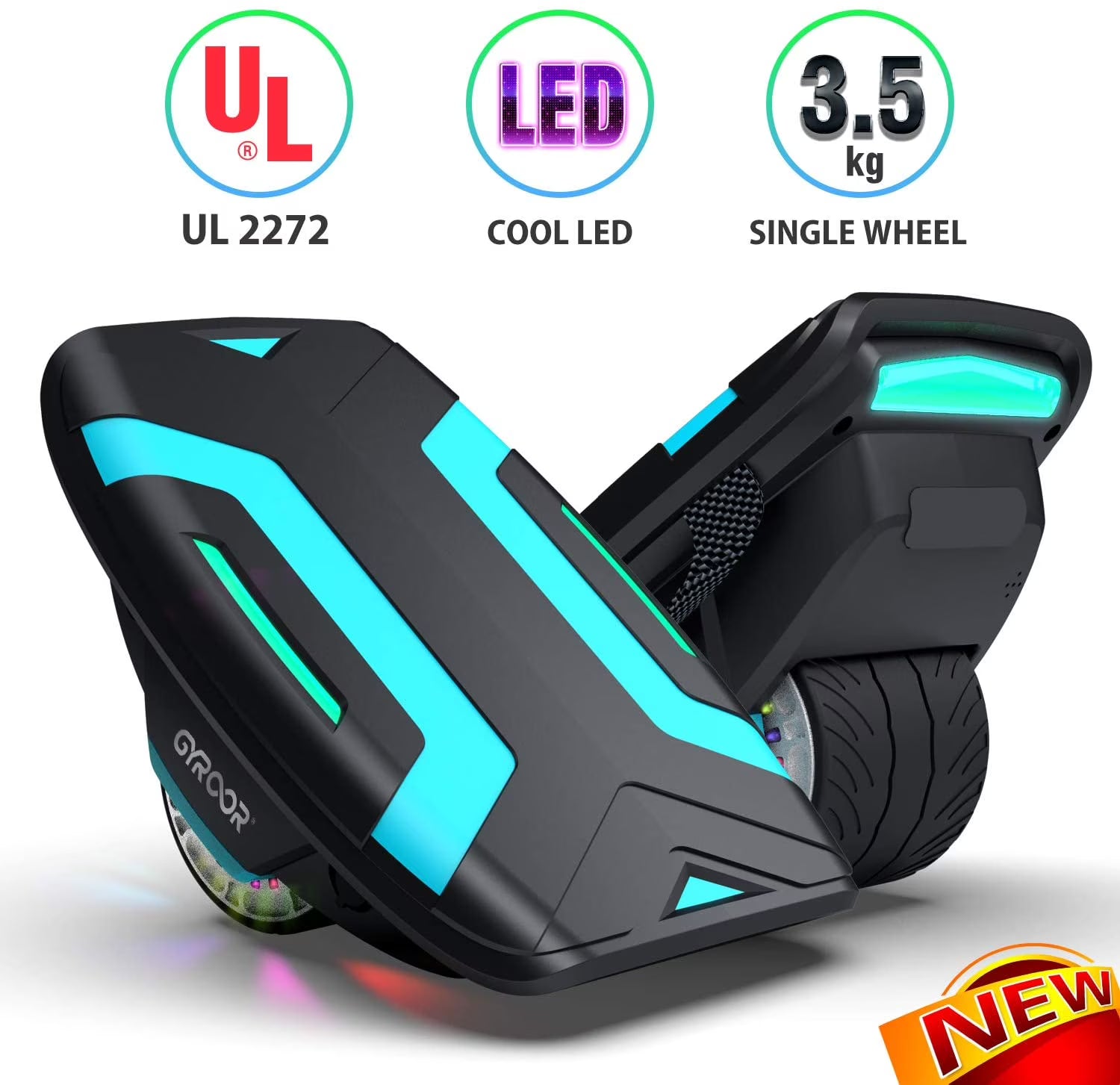 Electric Roller Skate Hoverboard with LED Lights J447871