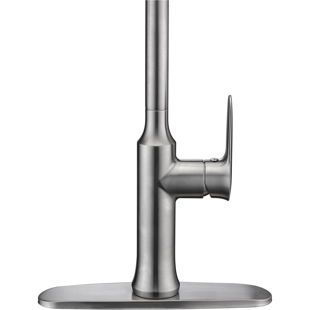 Brushed Nickel Single Handle Pull-Down Kitchen Faucet A595390