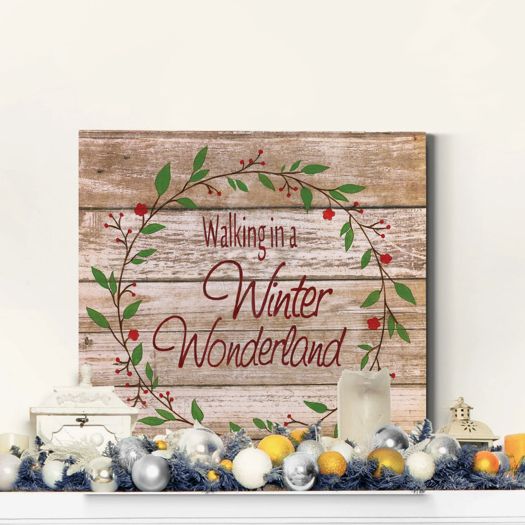 Winter Wonderland Wreath Gallery Wrapped Canvas 10x10 X724