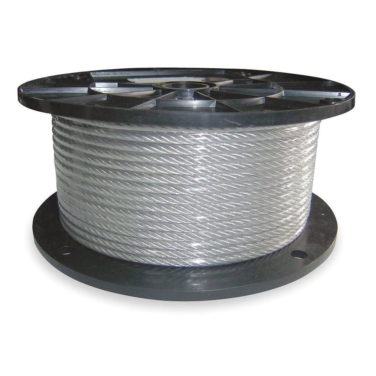 1/8 In 7x19 Steel Cable, 250 Ft, 400 Lb WLL H823