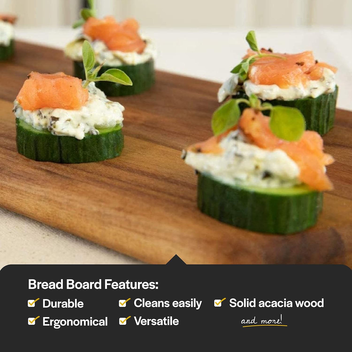 Acacia Wood Bread Board 36 x 10 inch Cutting Board P341730