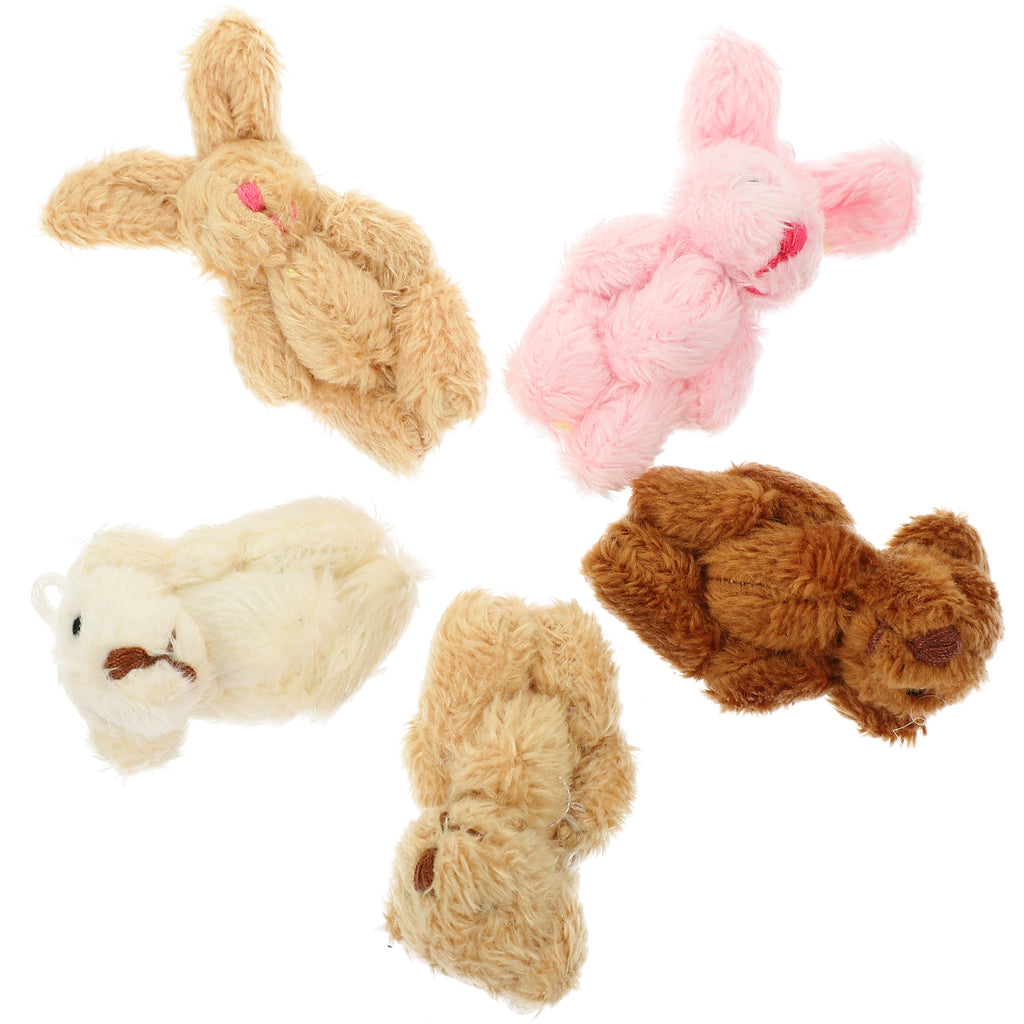 5pcs Miniature Plush Doll Figurines E5678