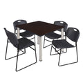 48x22 Square Breakroom Table with 4 Stack Chairs C928846