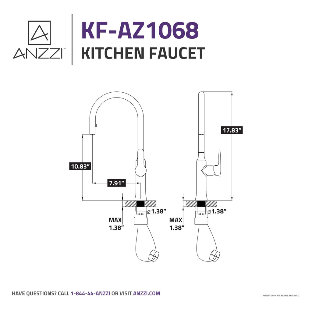 Brushed Nickel Single Handle Pull-Down Kitchen Faucet A595390
