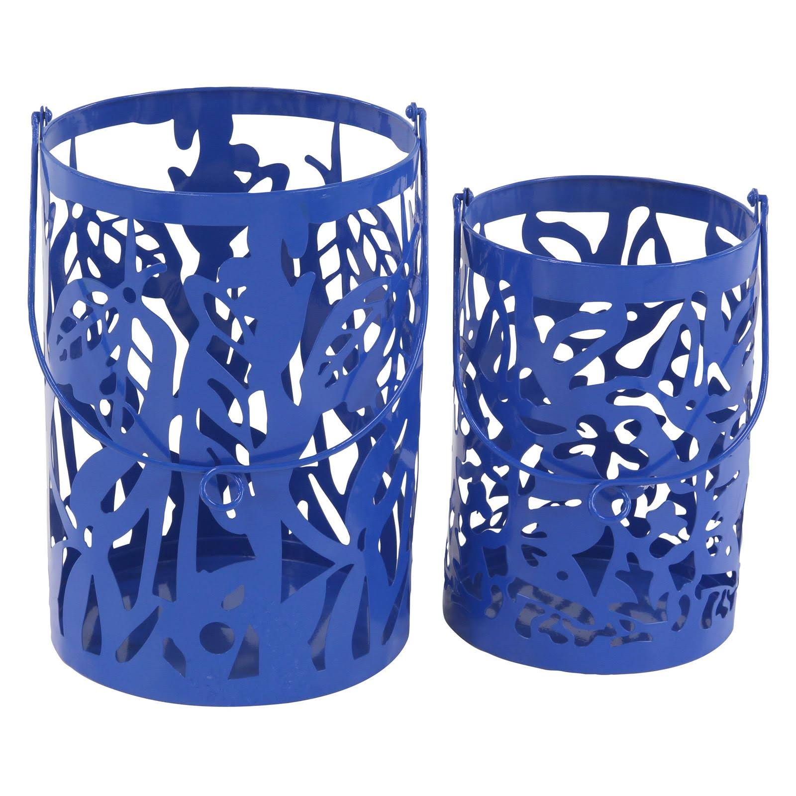 Blue Candle Lanterns Set of 2 R274